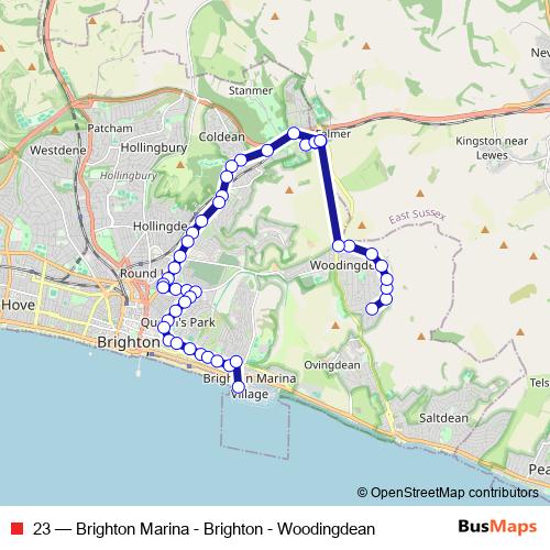23 bus Line Map