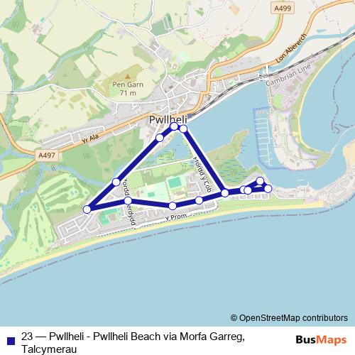 23 bus Line Map
