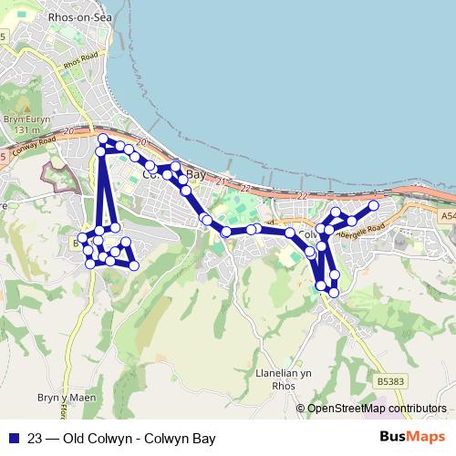 23 bus Line Map