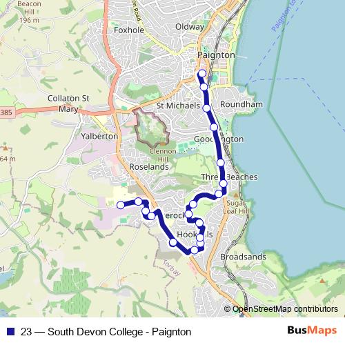 23 bus Line Map