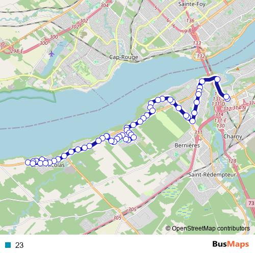 23 bus Line Map