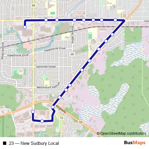 23 bus Line Map