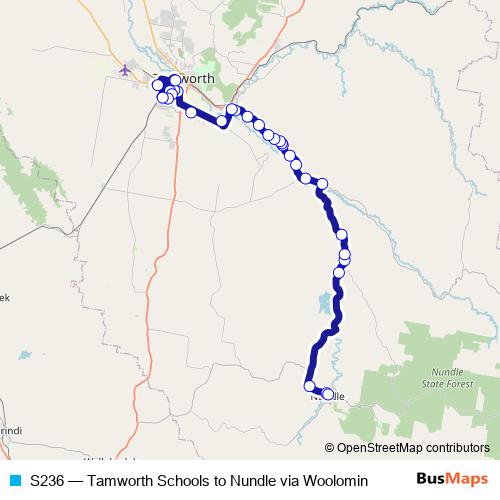 S236 bus Line Map
