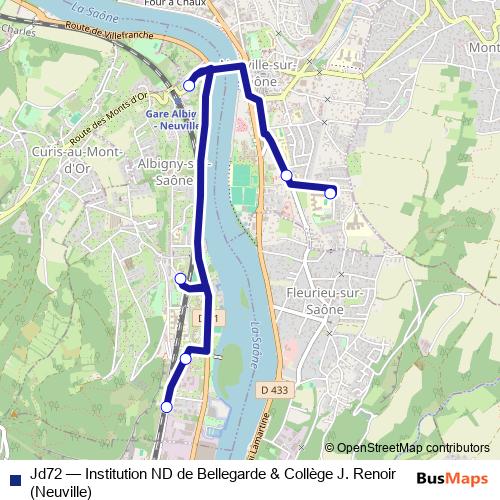 Jd72 bus Line Map