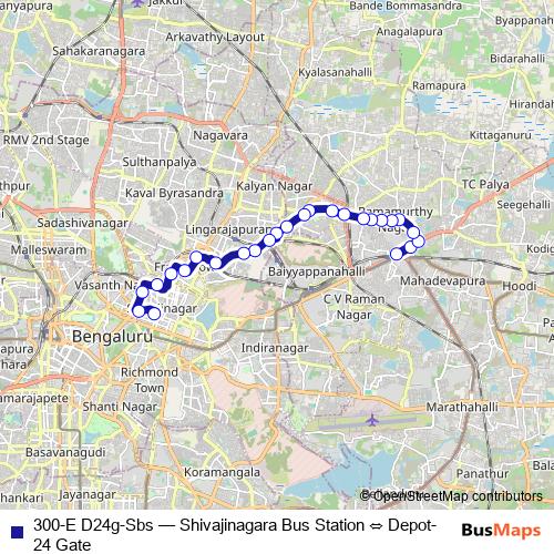300-E D24g-Sbs bus Line Map