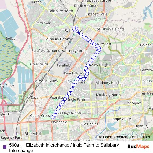 560a bus Line Map
