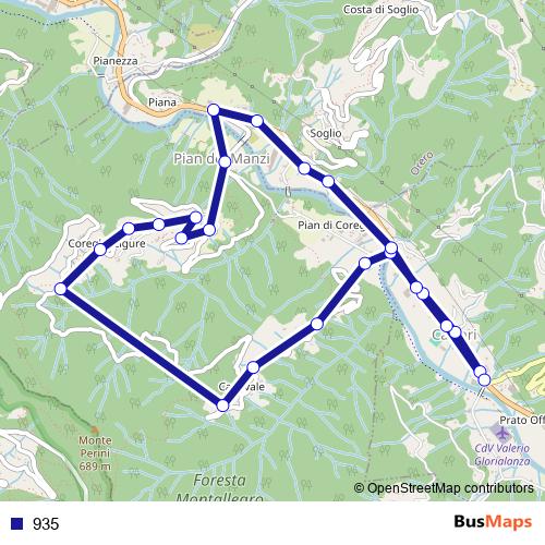 935 bus Line Map