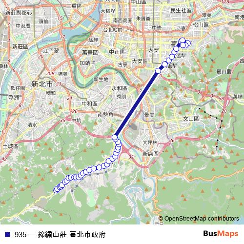 935 bus Line Map