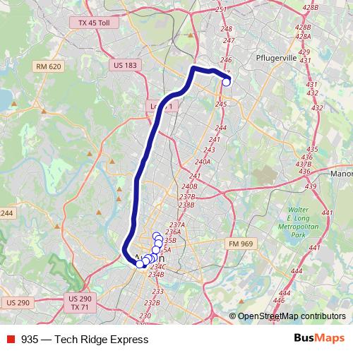 935 bus Line Map
