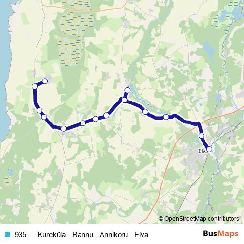 935 bus Line Map