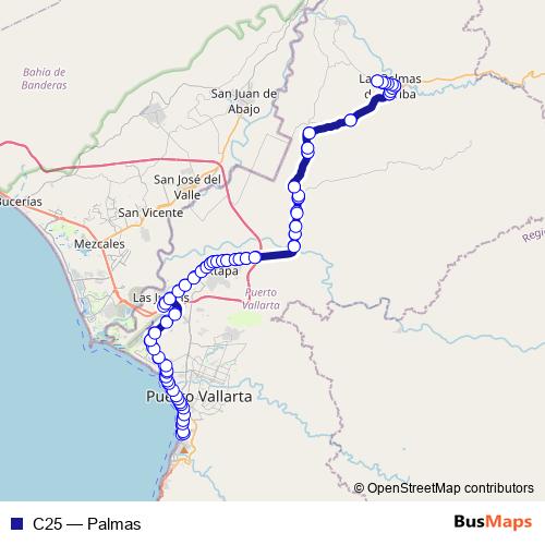 C25 bus Line Map