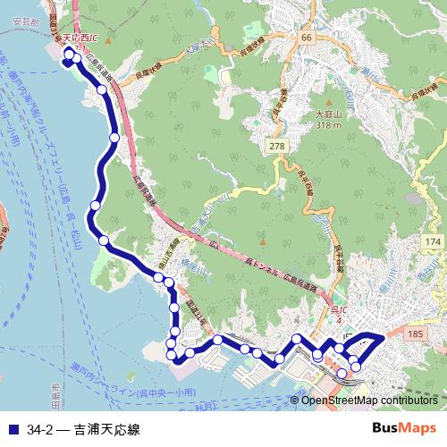 34-2 bus Line Map