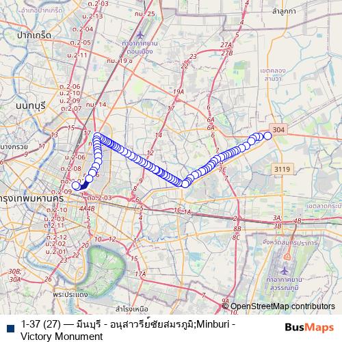 1-37 (27) bus Line Map