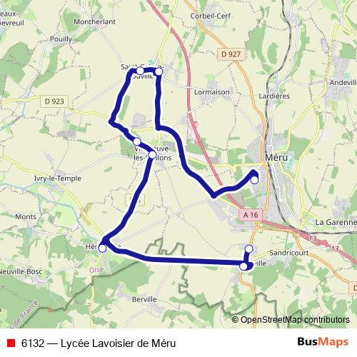 6132 bus Line Map