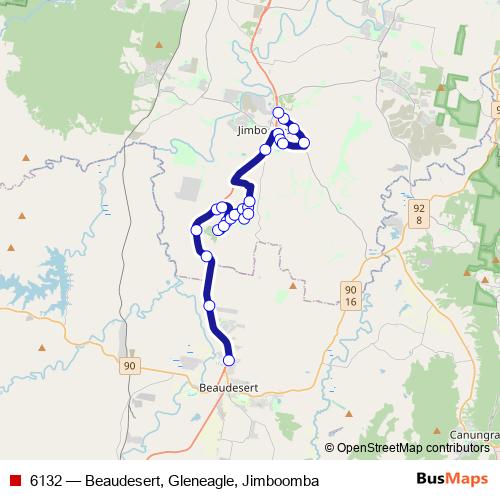 6132 bus Line Map