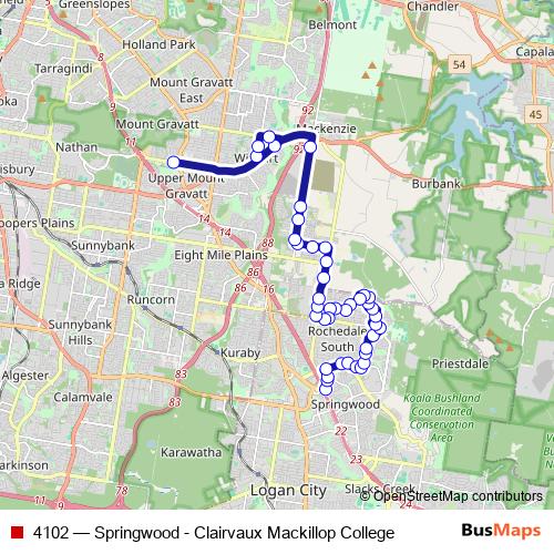 4102 bus Line Map