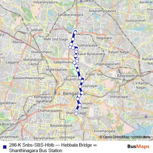 286-K Snbs-SBS-Hblb bus Line Map