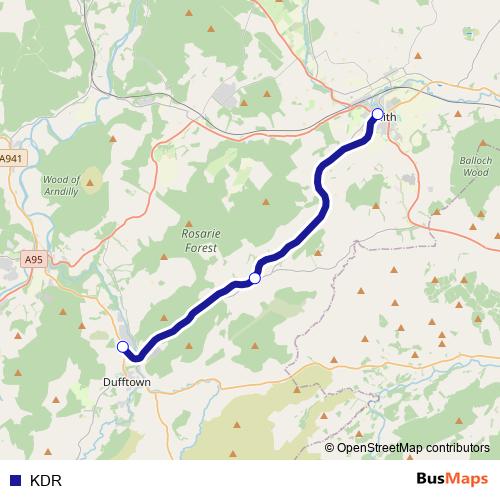 KDR tram Line Map