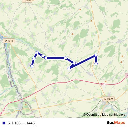 6-1-103 bus Line Map