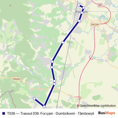 T039 bus Line Map