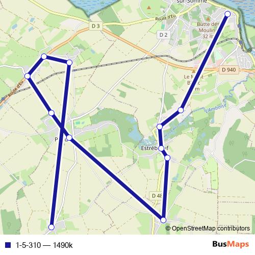 1-5-310 bus Line Map