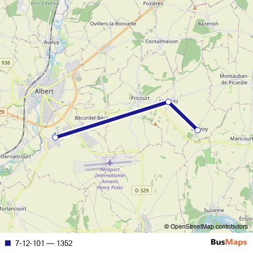 7-12-101 bus Line Map