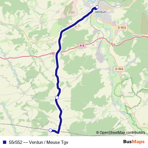 55r552 bus Line Map