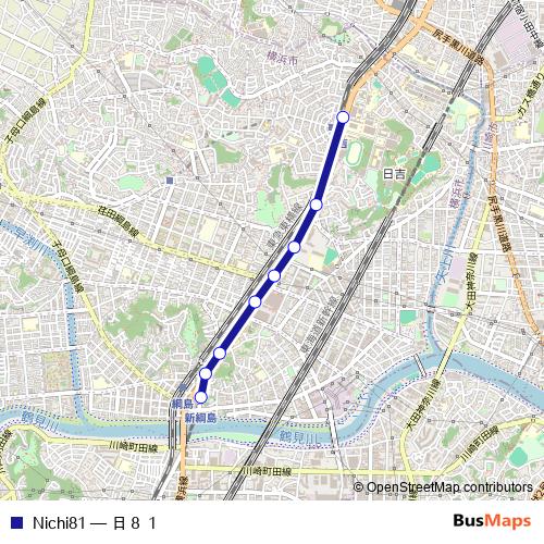 Nichi81 bus Line Map