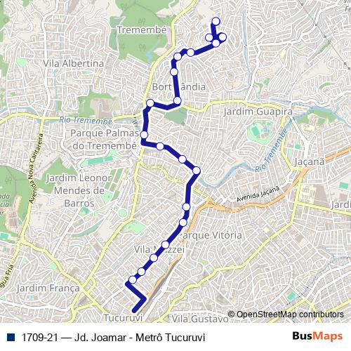 1709-21 bus Line Map
