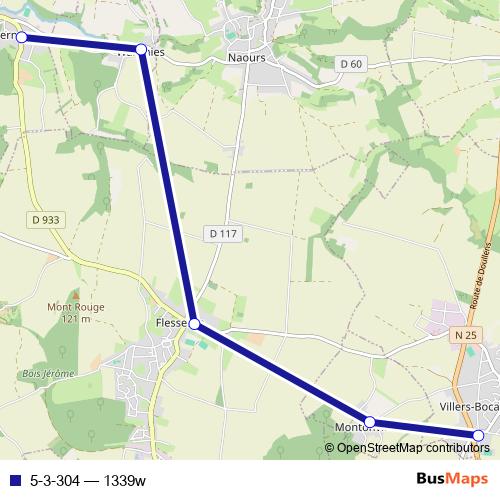 5-3-304 bus Line Map