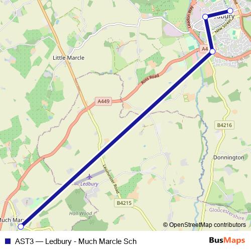AST3 bus Line Map