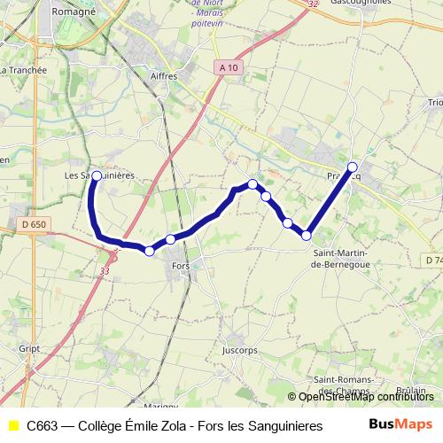 C663 bus Line Map