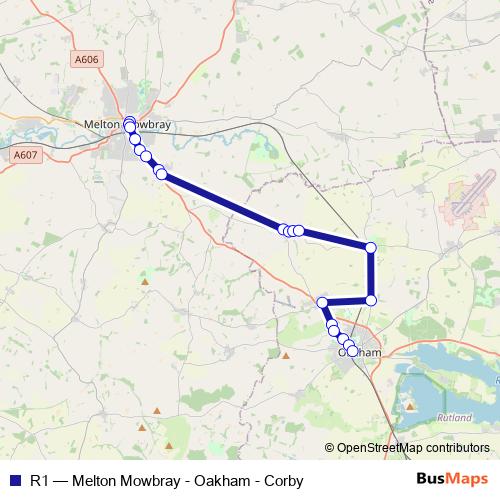 R1 bus Line Map