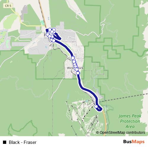 Black - Fraser bus Line Map