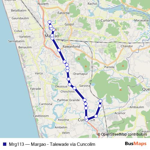 Mrg113 bus Line Map