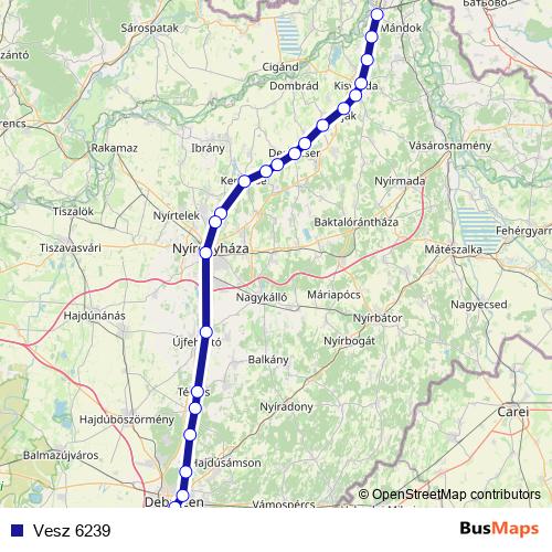 Vesz 6239 rail Line Map