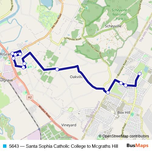 5643 bus Line Map