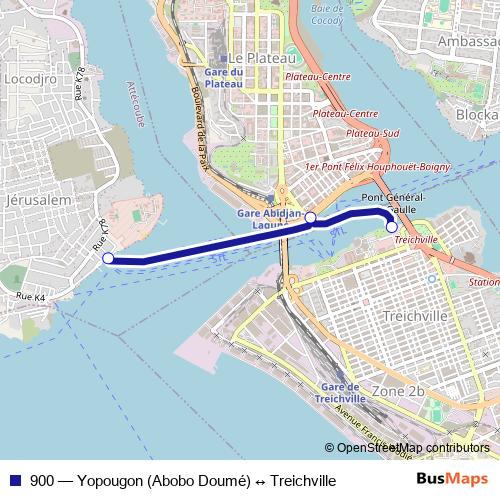 900 ferry Line Map