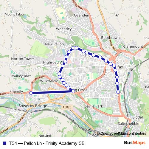TS4 bus Line Map