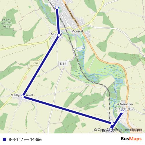 8-8-117 bus Line Map