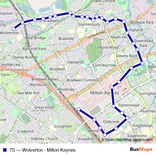 7S bus Line Map