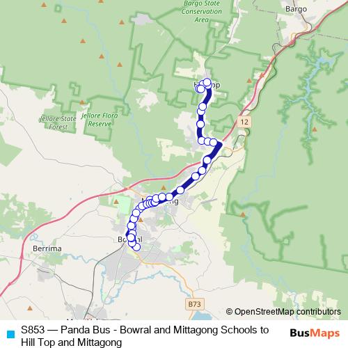 S853 bus Line Map