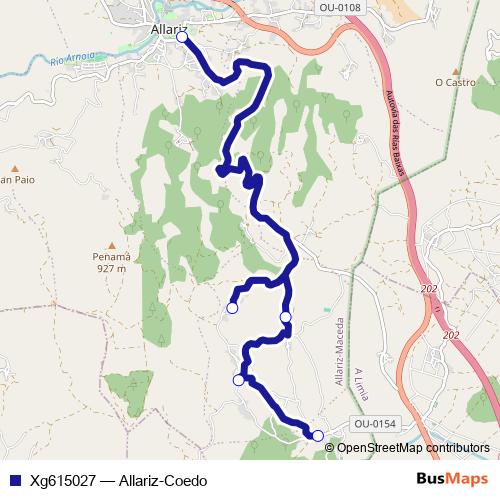 Xg615027 bus Line Map