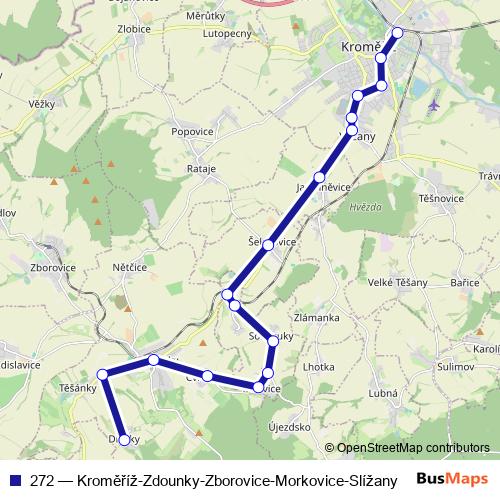 272 bus Line Map