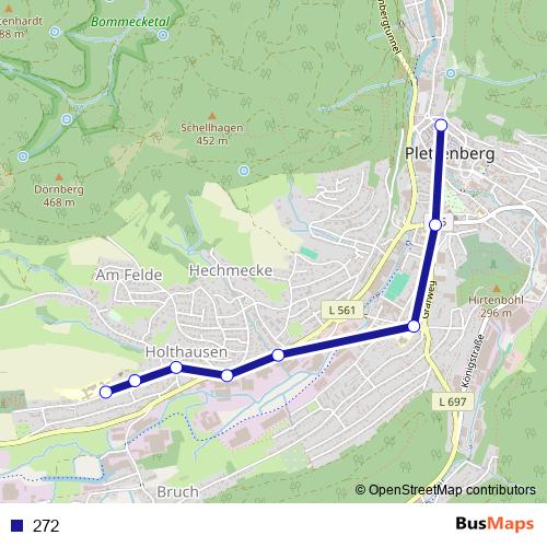 272 bus Line Map
