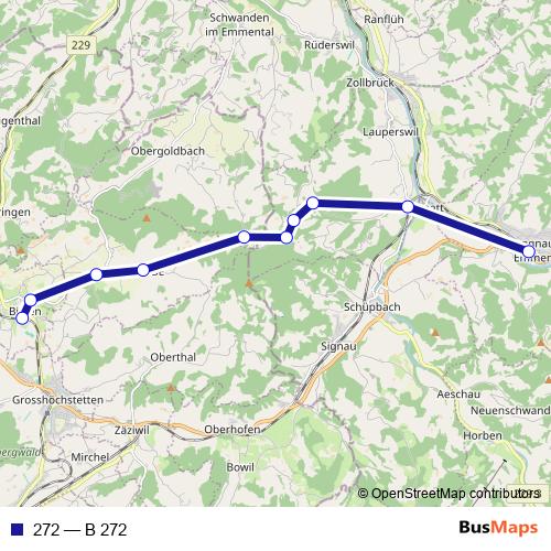 272 bus Line Map