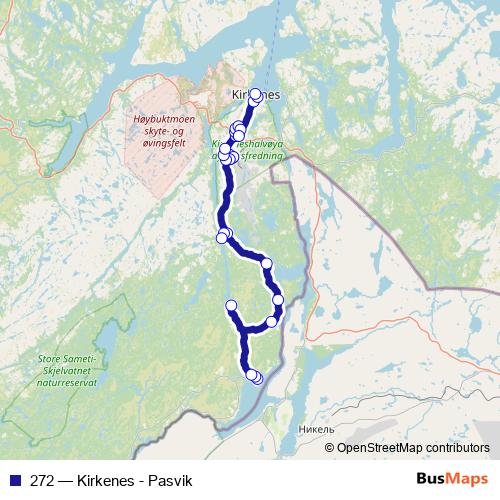 272 bus Line Map