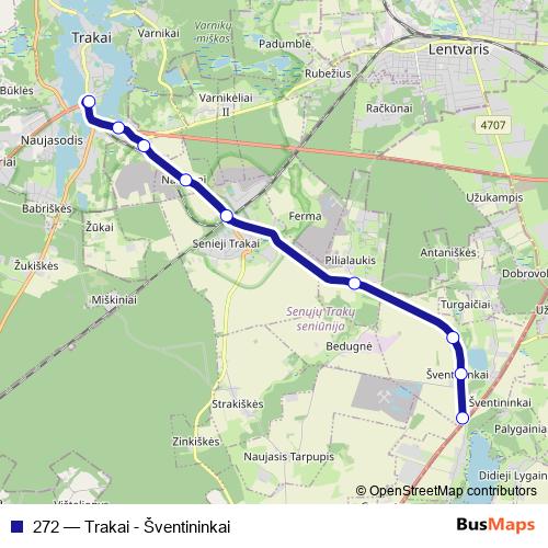 272 bus Line Map