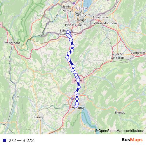 272 bus Line Map