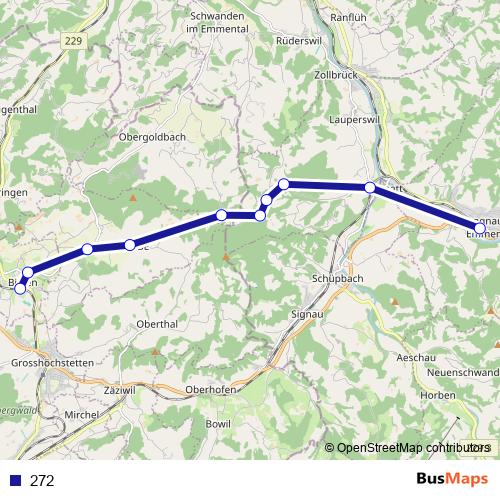 272 bus Line Map